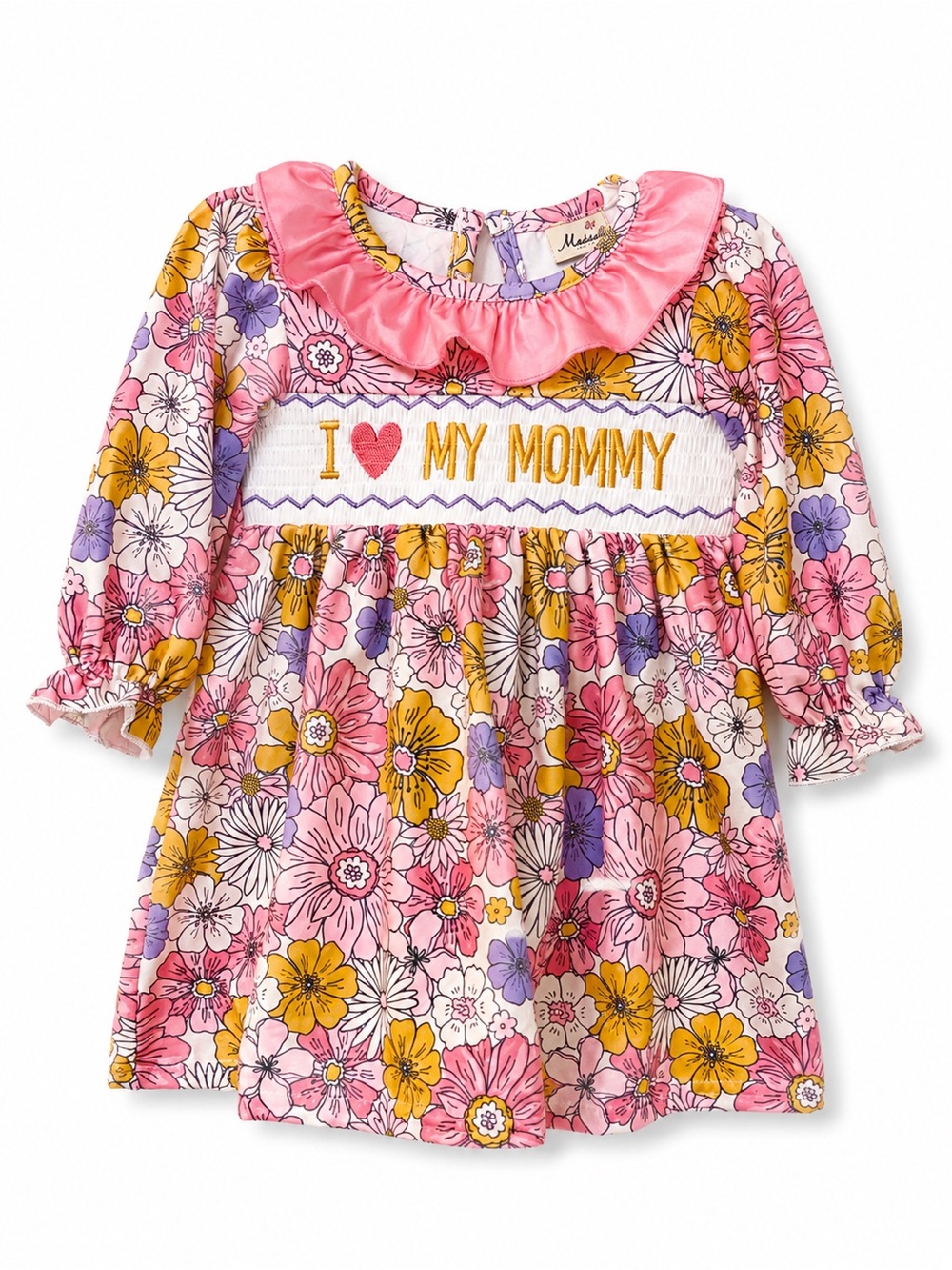 Mommy Statement Floral Smocked Dress - Pink Multi